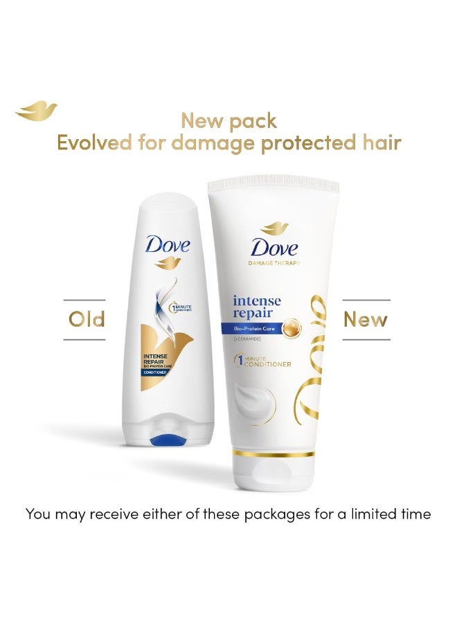 Dove Intense Repair 1-min Conditioner with Bio-Protein Care and Ceramide for damaged and frizzy hair, for upto 72 hours^ of effortlessly detangled, damage protected hair | 175ml. - Image 2